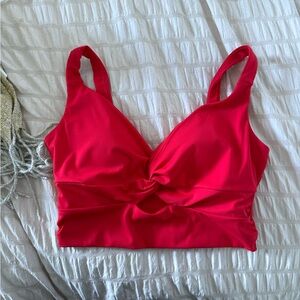 HALARA Women's Red Twist Front Top